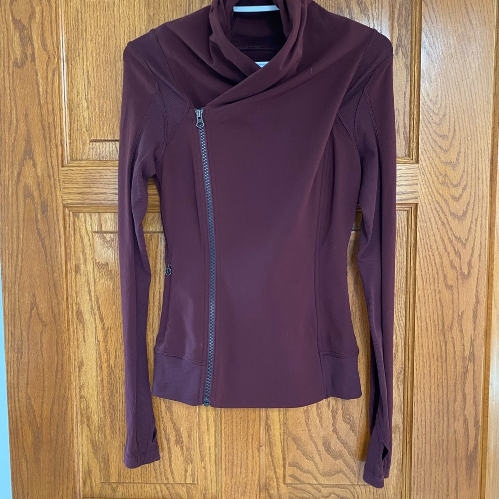 COPY - Lululemon Burgundy Asymmetrical Zip Jacket